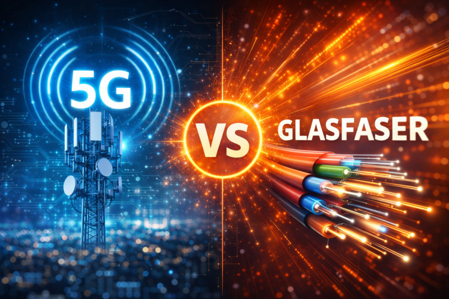 5G vs. Glasfaser – was ist schneller
