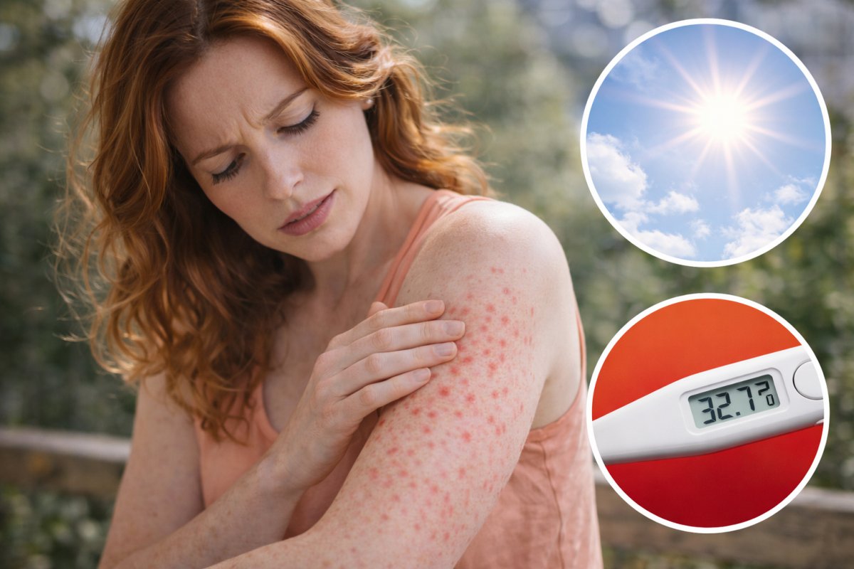 Ausschlag durch Sonne und Hitze