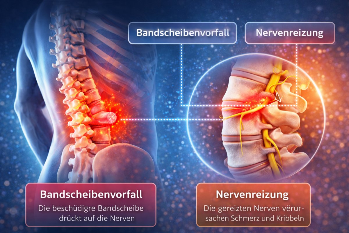 Bandscheibenprobleme und Nervenreizungen