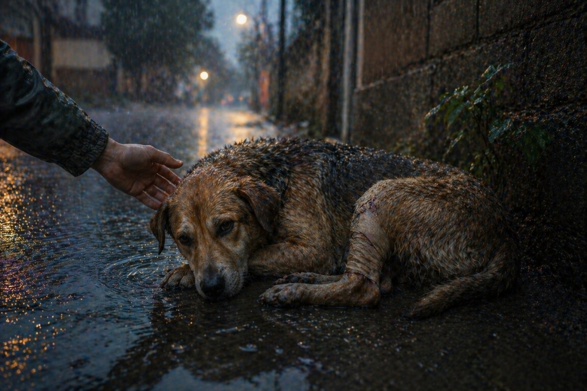 Ein verletzter Hund im Traum