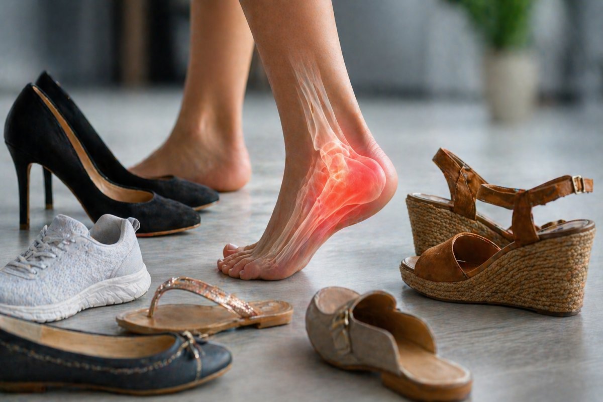 Falsche Schuhe als Ausl&ouml;ser f&uuml;r Fersenschmerzen