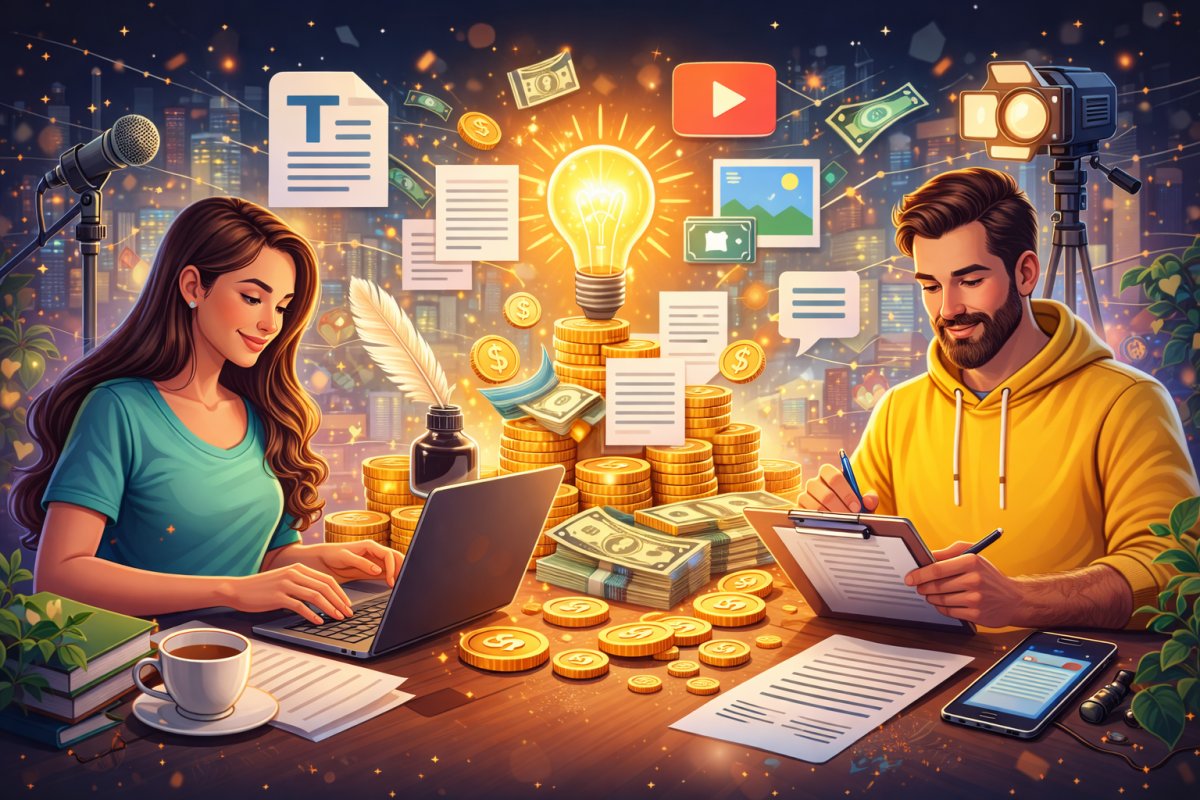 Geld verdienen mit Texten und Inhalten Geld verdienen mit Texten und Inhalten