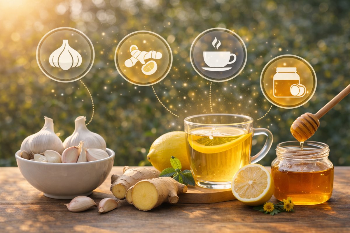 Hausmittel zur Unterstützung der Abwehrkräfte Hausmittel zur Unterstützung der Abwehrkräfte