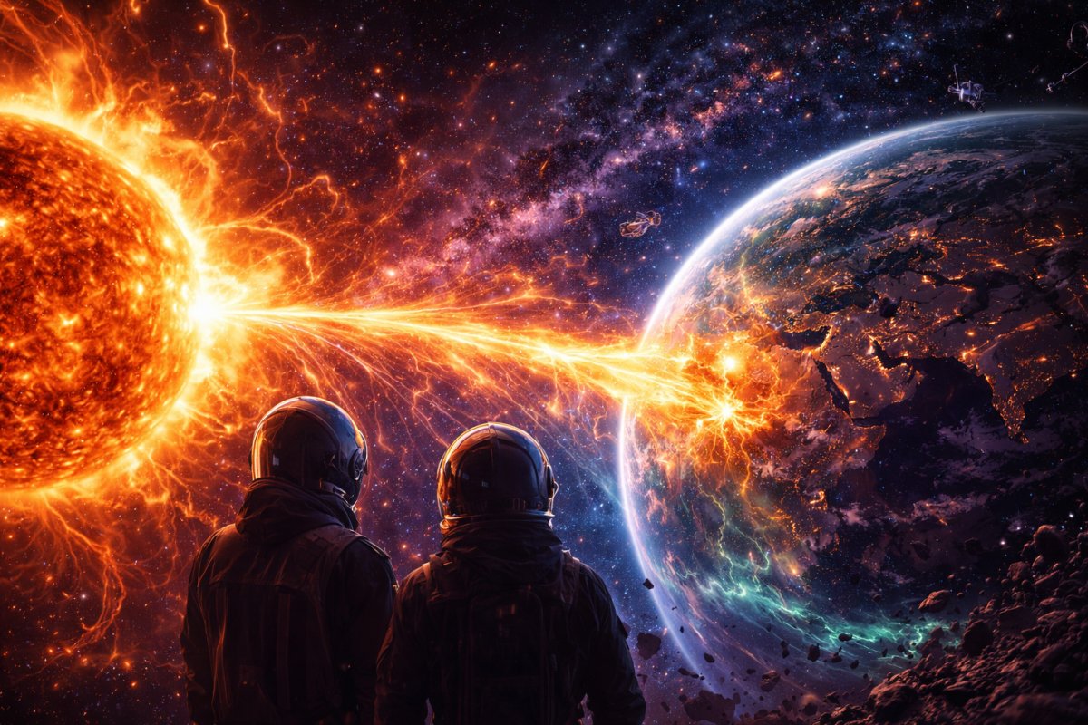 Magnetische wellen &uuml;ber der kurstadt