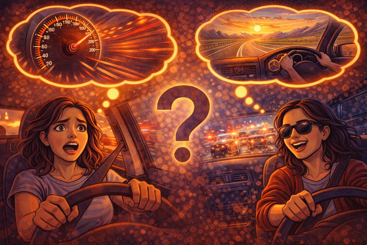 Mit hoher Geschwindigkeit fahren