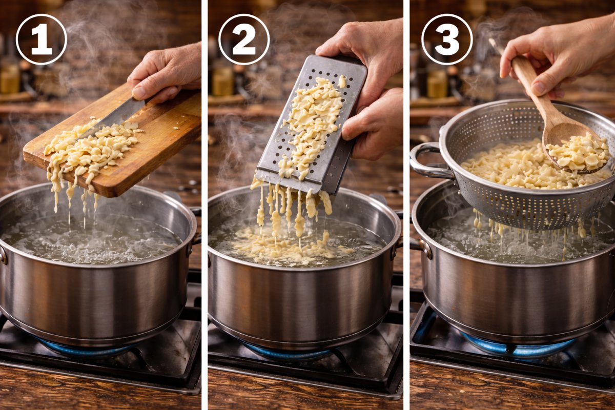 Sp&auml;tzle machen ohne Sp&auml;tzlepresse &ndash; 3 bew&auml;hrte Methoden