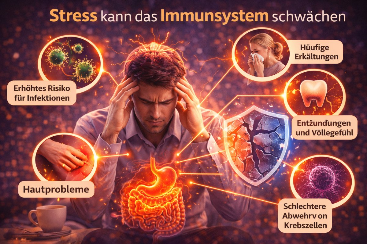 Stress kann das Immunsystem schwächen Stress kann das Immunsystem schwächen